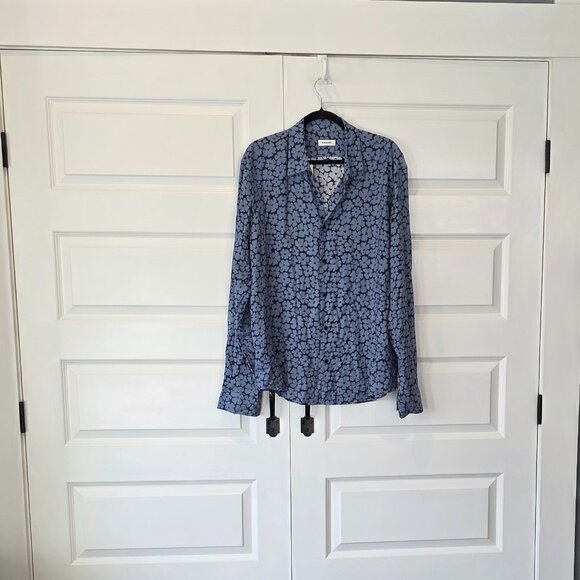 NWT: Sandro Printed Button Down Shirt XXL - Picture 1 of 4